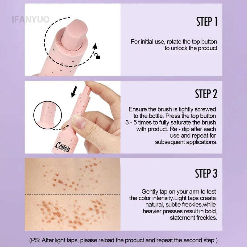 Transform Your Look with the Liquid Air Cushion Freckle Stamp Pen - Achieve Natural, Waterproof Freckles with Ease!