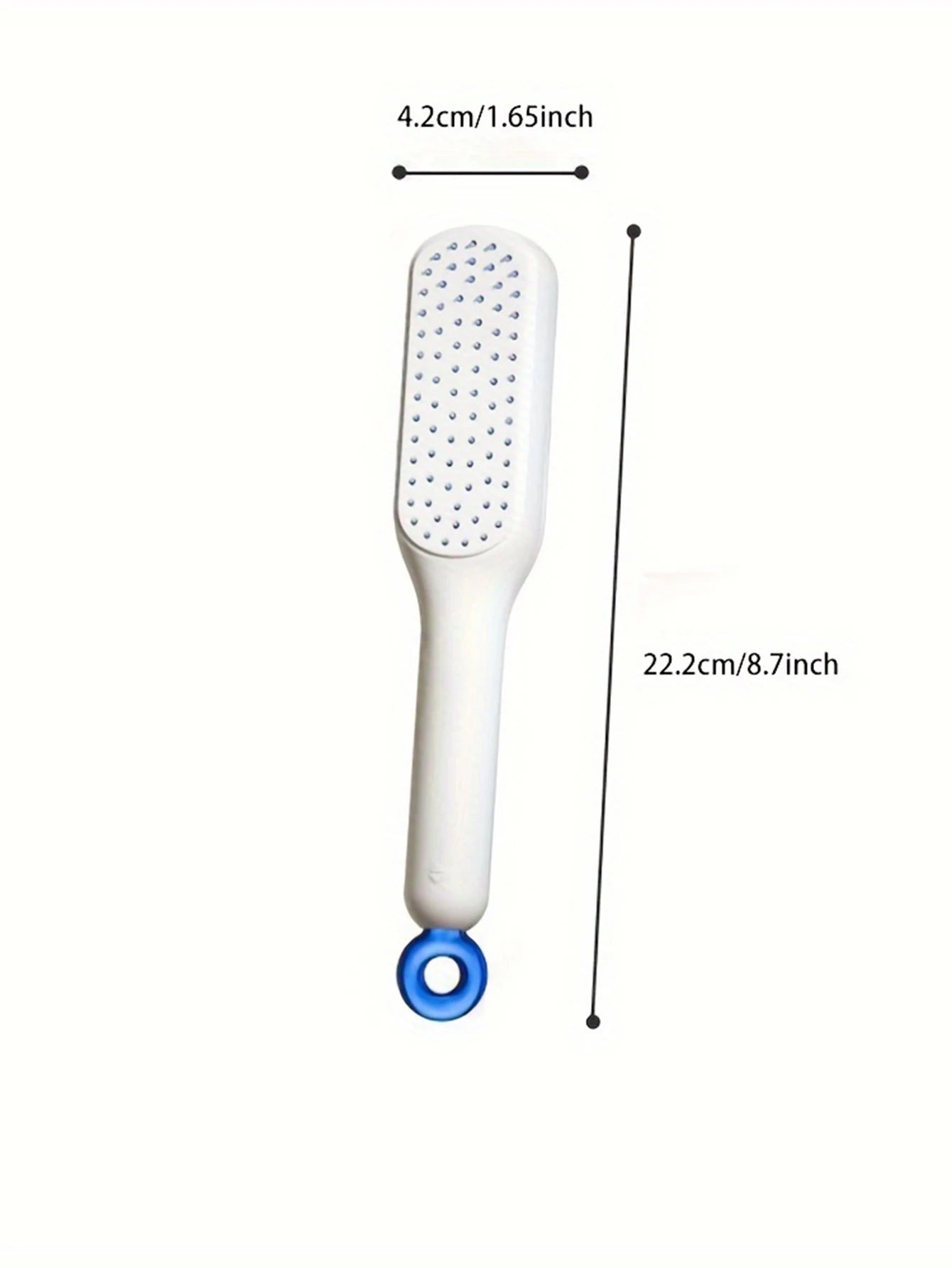 1Pc Self-Cleaning Anti-Static Hair Comb with Retractable Design and Massage Function for Effortless Styling